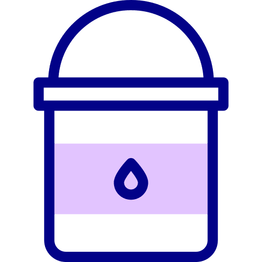 Paint bucket paint palette basket art and design icon