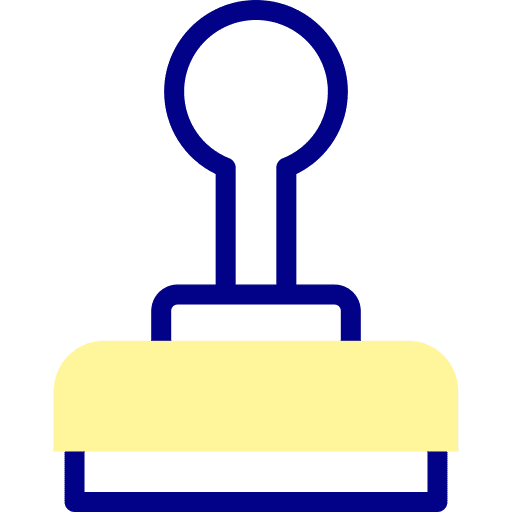 Stamp stationery office material ink icon