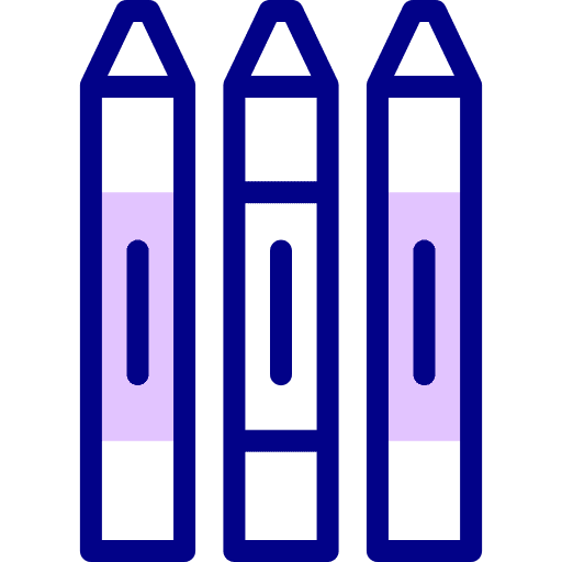 Crayons learning draw art icon