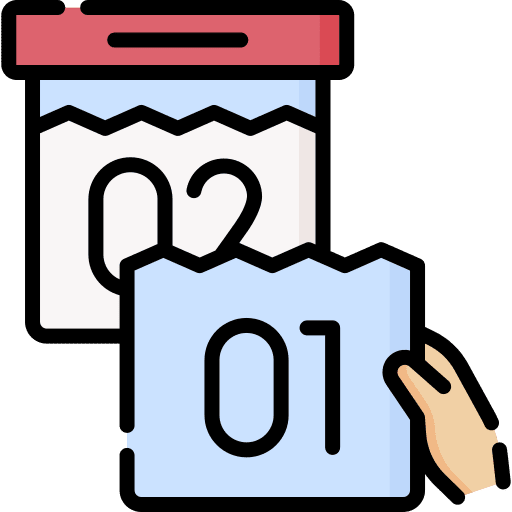 Calendar day time and date time icon