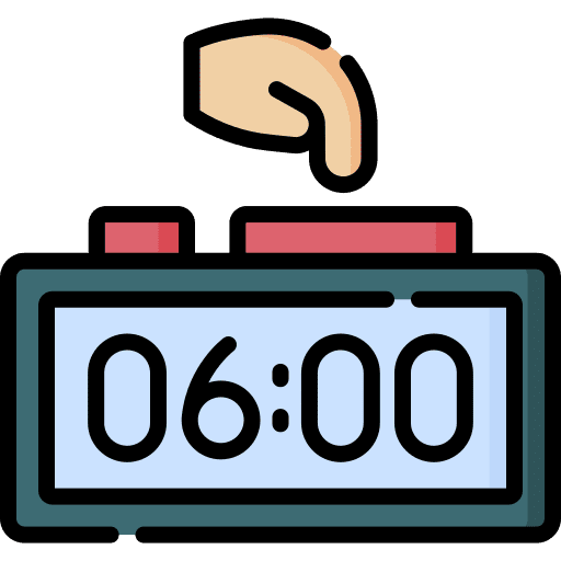 Alarm clock morning time digital clock icon