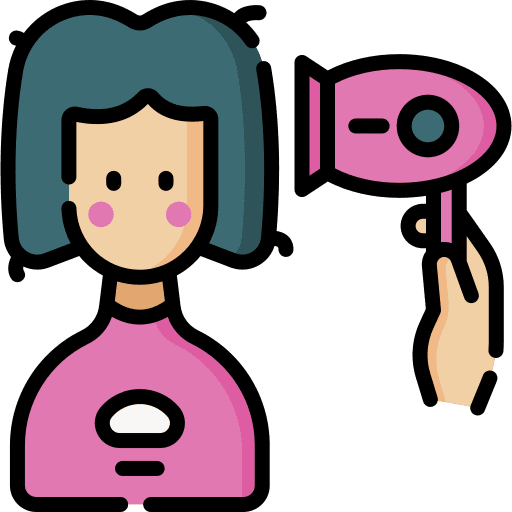 Hair dryer hairdresser woman people icon