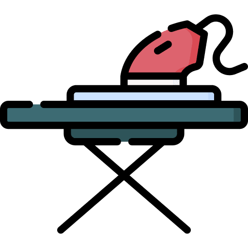 Ironing fashion furniture and household iron icon