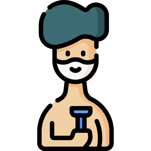 Shave caucasian beauty wellness icon