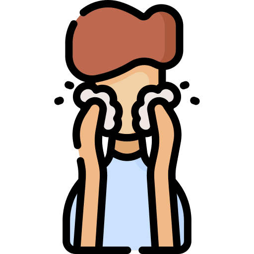 Wash face face wash face brown hair icon