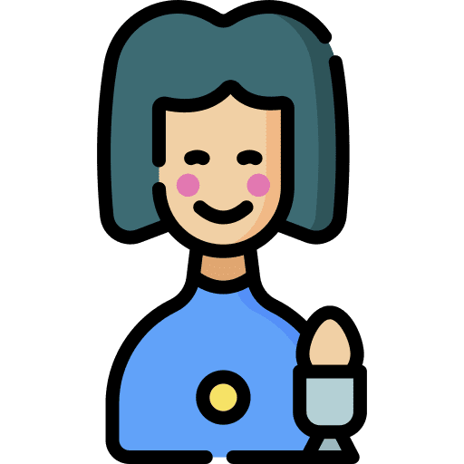 Boiled egg people breakfast kid icon