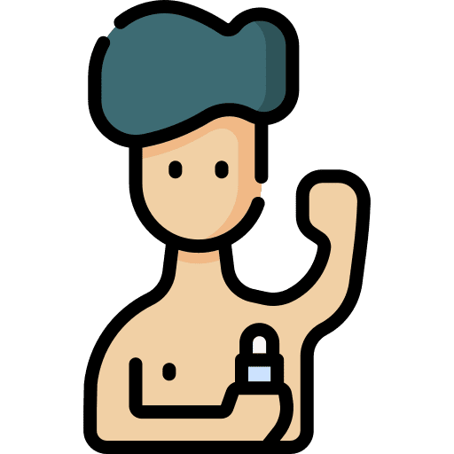 Deodorant hygiene black hair caucasian icon