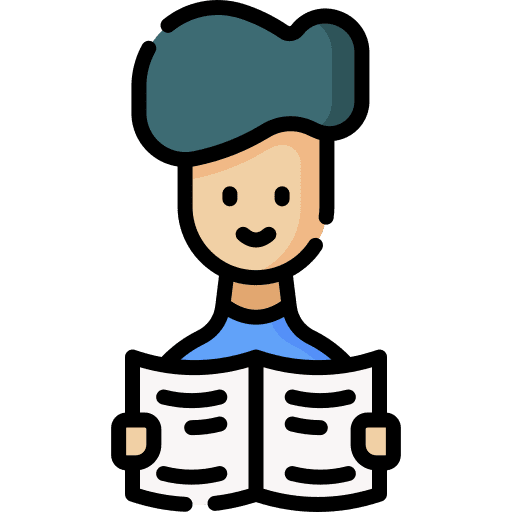 Newspaper avatar communications reading icon