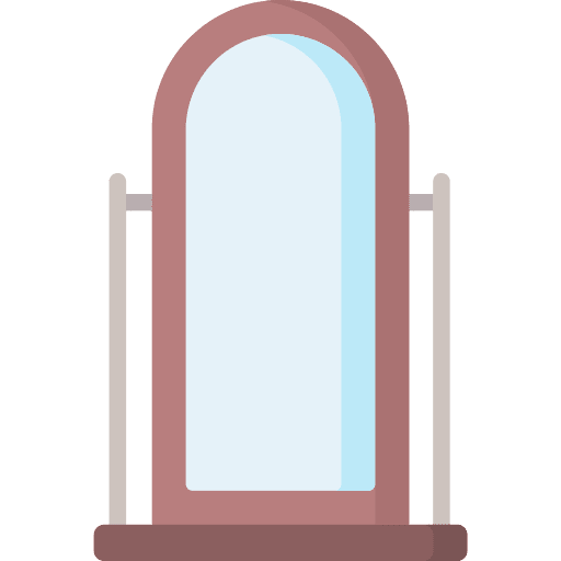 Mirror home decoration reflection furniture and household icon