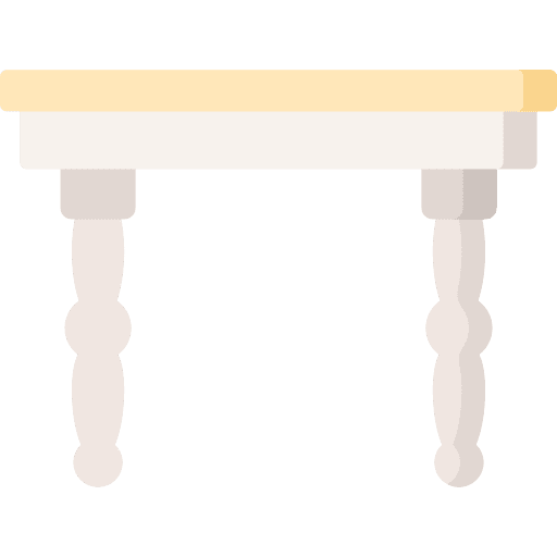 Table interior design furniture and household decoration icon