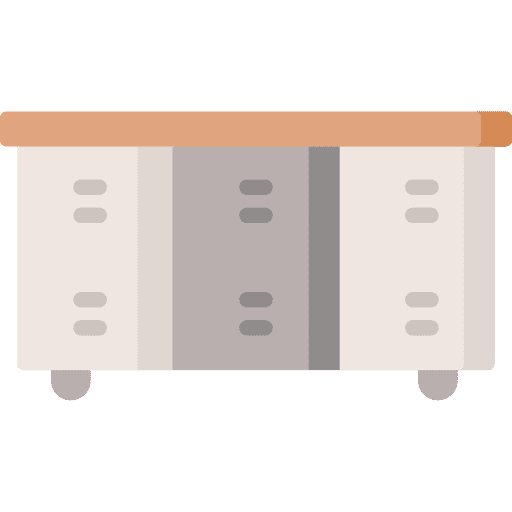 Dresser drawers furniture and household cupboard icon