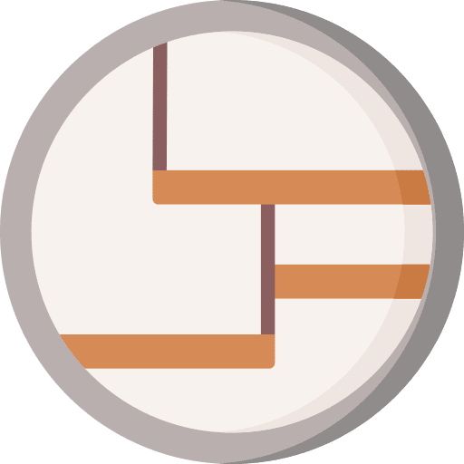 Shelves circular furniture house icon