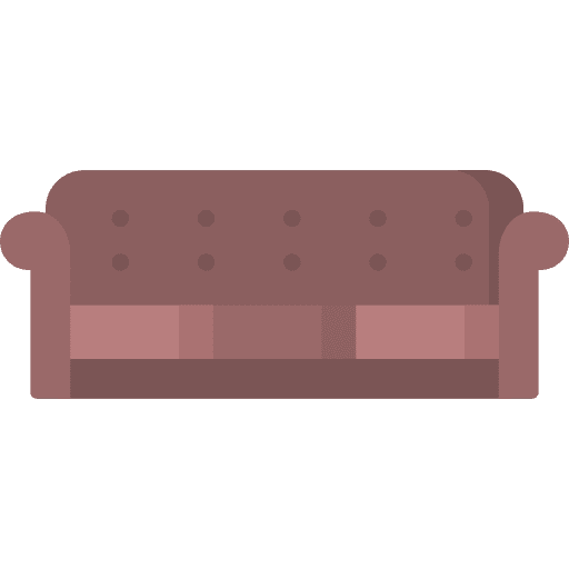 Sofa furniture and household furniture interior icon