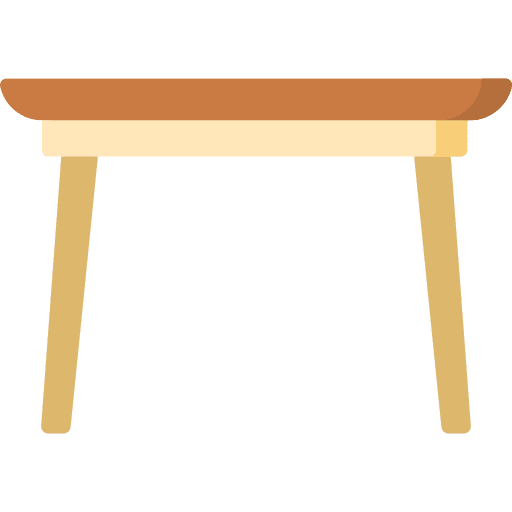 Table interior design decoration furniture and household icon