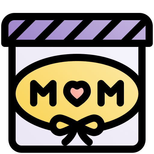 Mothers day gift mother ribbon icon