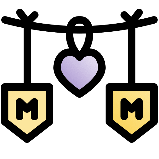 Mothers day hanging heart mom icon