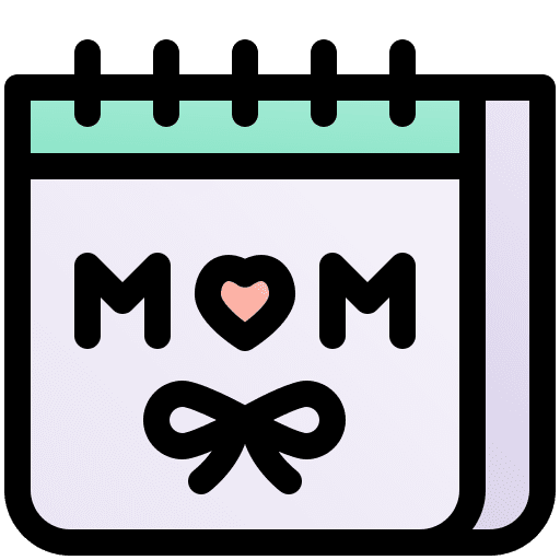 Mothers day mother time and date mom icon