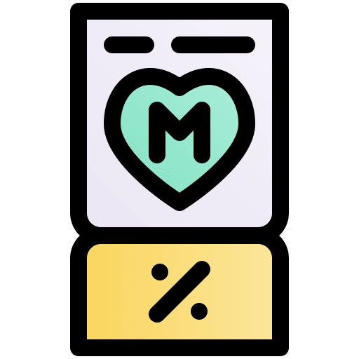 Discount commerce and shopping love mother icon