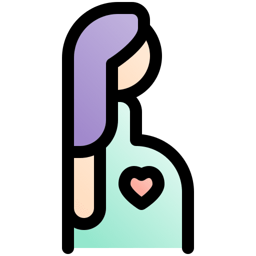 Pregnant pregnant heart healthcare and medical icon
