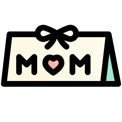 Reservation mothers day love heart icon