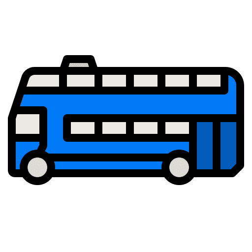 Bus travel transportation vehicle icon