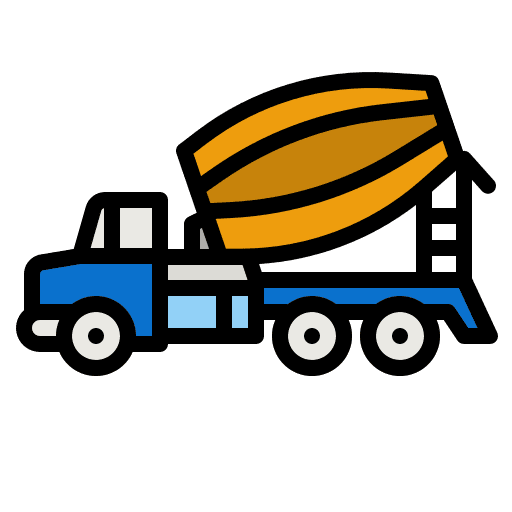 Concrete truck transportation heavy vehicle concrete truck icon