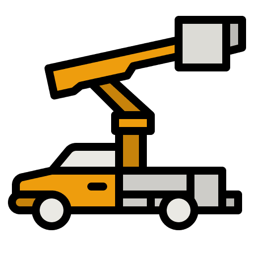 Lift truck transportation lift truck crane icon