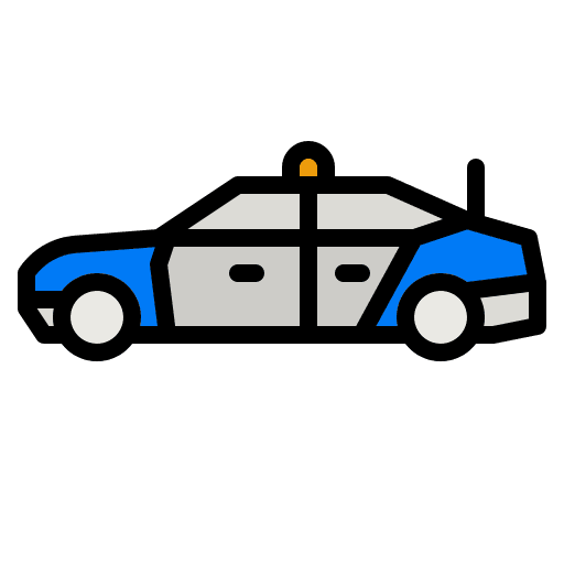 Police car transport transportation security icon