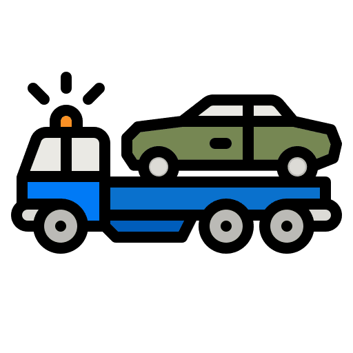 Tow truck transportation vehicle car icon