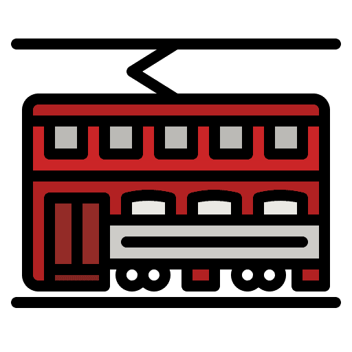 Tram public transport transportation tram icon