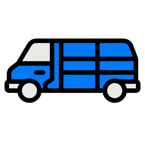 Van transportation vehicle distribution icon