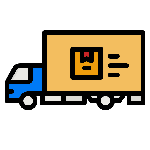 Delivery truck transport shipping and delivery vehicle icon