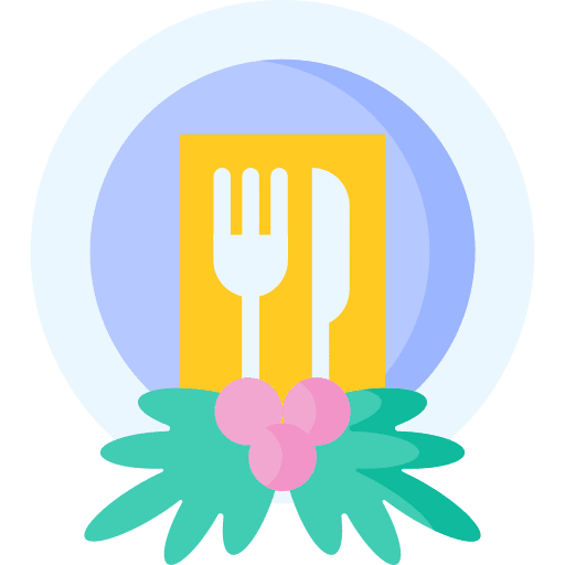 Dinner knife xmas eat icon