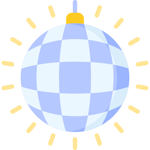 Disco ball party disco ball mirror ball icon