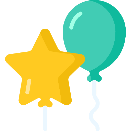 Balloon celebration star balloon icon