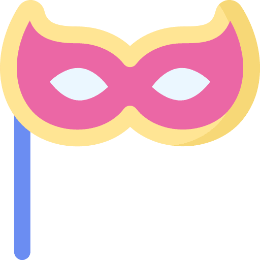 Eye mask birthday and party eye mask costume icon