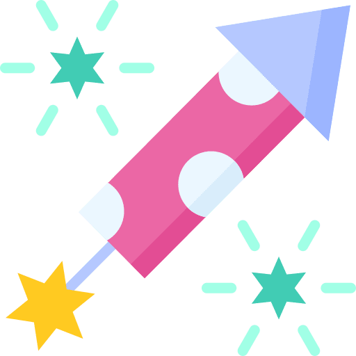 Fireworks celebration birthday and party fireworks icon