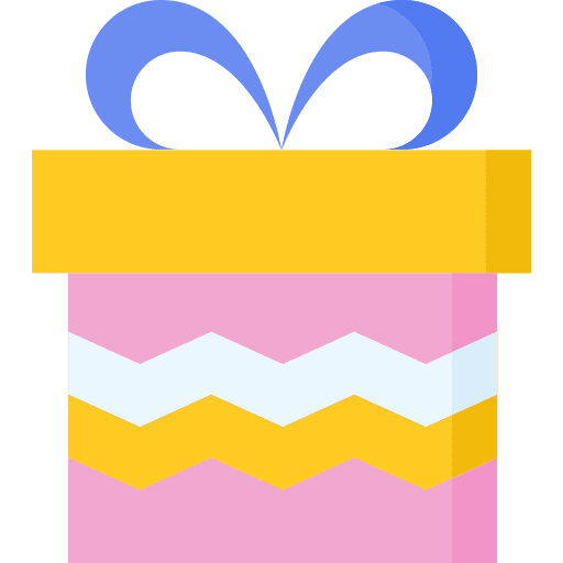 Gift celebration box ribbon icon