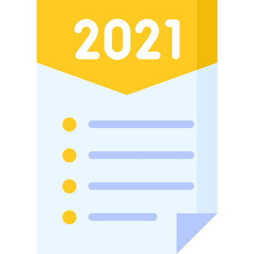 New year document paper task list icon