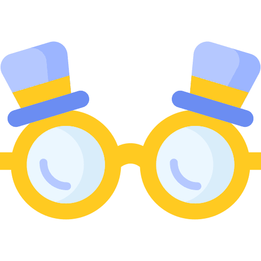Party glasses celebration hat fun icon
