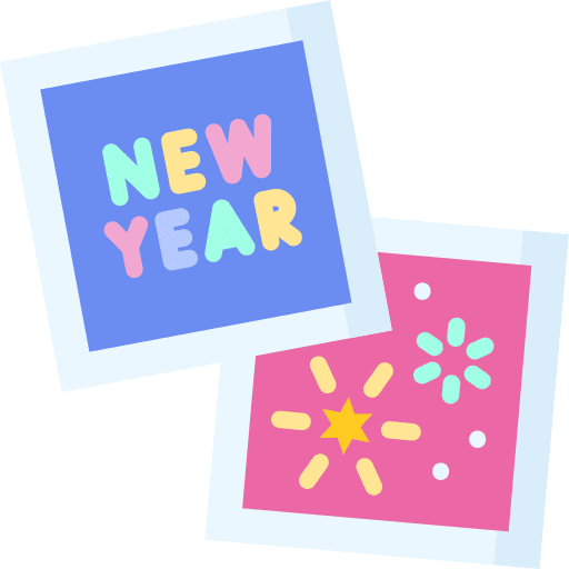 Photo party new year celebration icon