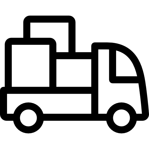 Delivery truck deliver transport pack icon