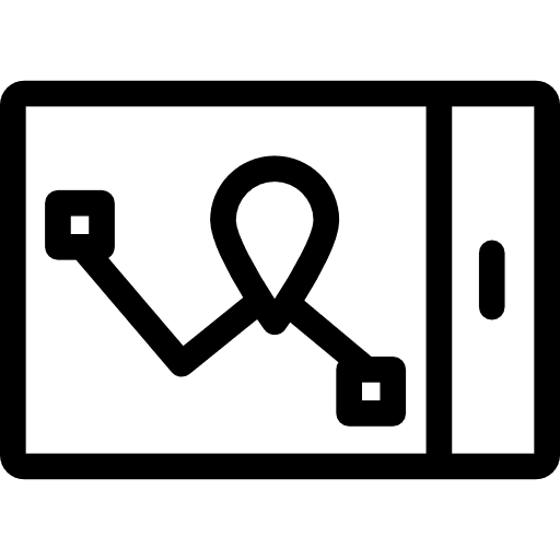 Smartphone online track cellphone pin internet icon