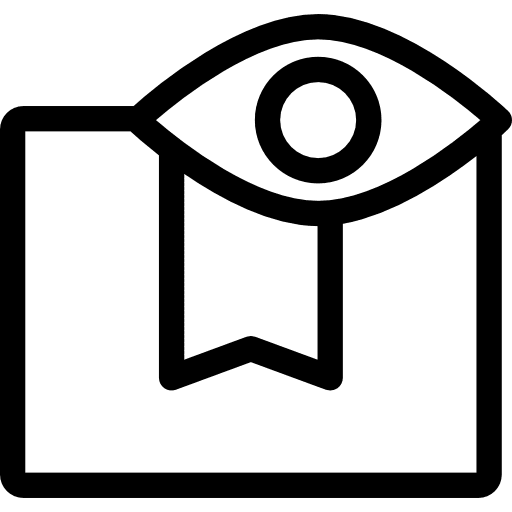 Track package eye watch packing icon