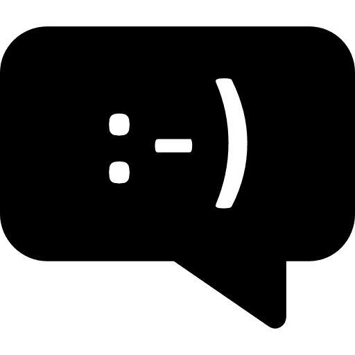 Messenger smiley sms speech bubble icon