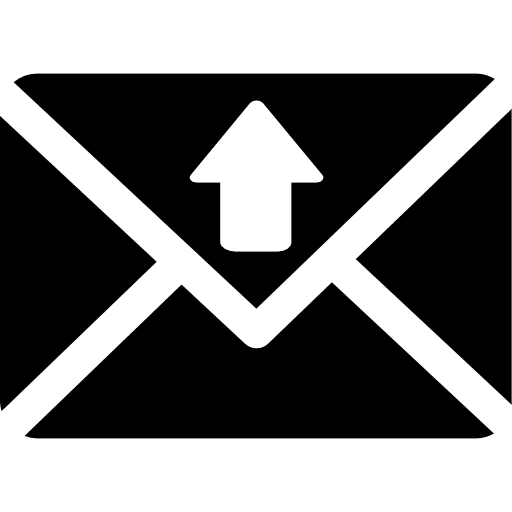 Outbox uploading envelope interface icon