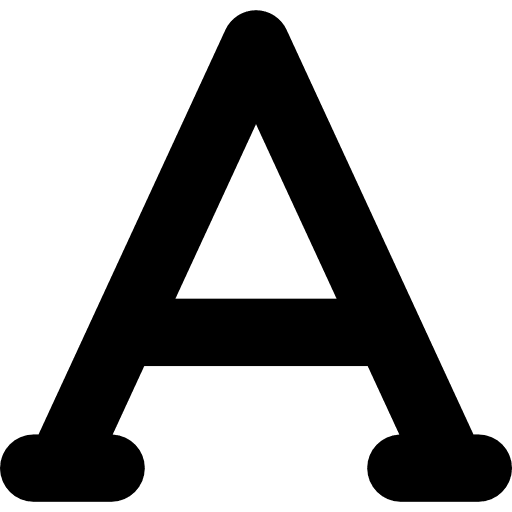 Alpha typography alphabet letter icon