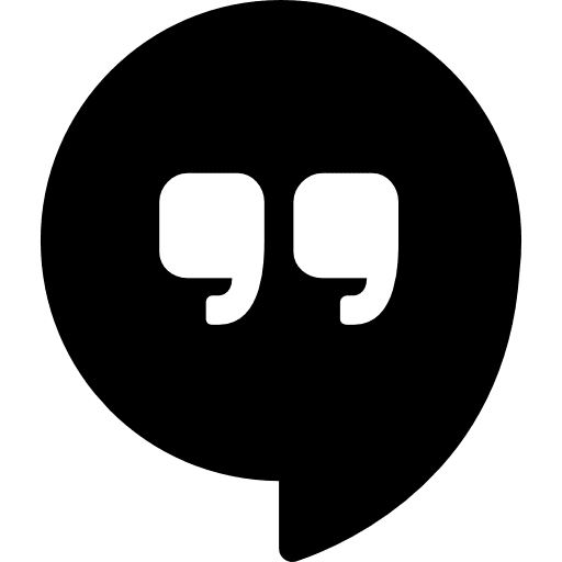 Hangout logotype social network chat icon