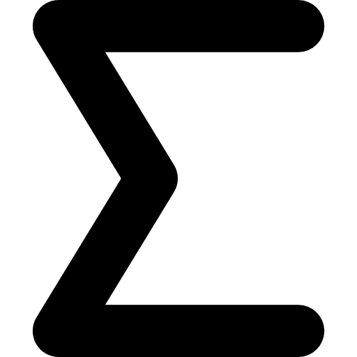 Sigma alphabetical language typographic icon