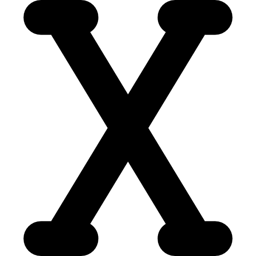 Chi shapes capital letter typography icon